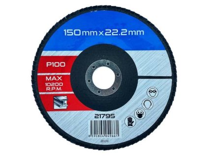 Kotouč lamelový brusný na kov Ø 150 x 22,2 mm, zrnitost 100