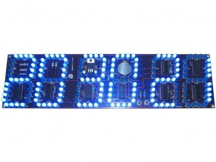 Digitální hodiny LED modré STAVEBNICE