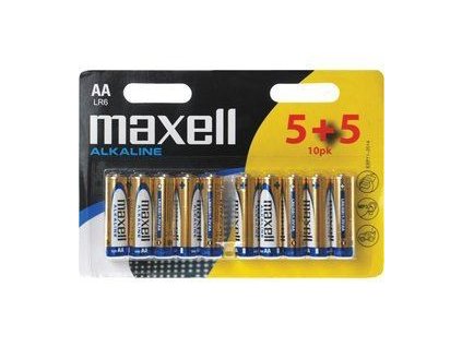 Baterie alkalické LR06 10BP AA MAXELL 5+5ks