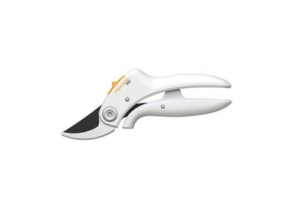 Nůžky zahradní Fiskars PowerLever P57, dvoučepelové, bílé