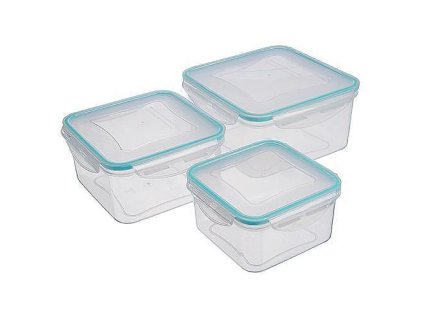 Dóza MagicHome čtvercová 0,7 / 1,2 / 2,0 lit, sada 3ks, Clip