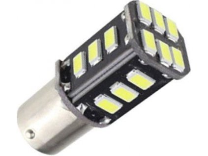 Žárovka LED Ba15S 12V/3W, bílá,CANBUS, 18xSMD5730