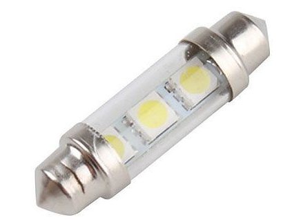 Žárovka LED SV8,5-8 sufit 36mm 12V / 1W bílá, 3xSMD5050