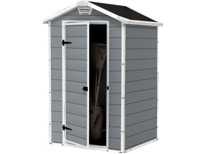 Zahradní domek Keter MANOR 4x3, šedá/bílá, 128x94x196 cm, UV