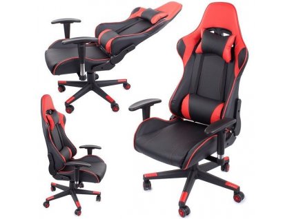 Kancelářská  herní židle, červená