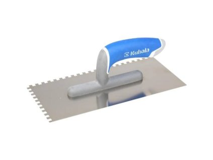 Hladítko nerez, zub 6 mm, 130 x 270 mm, gumová rukojeť, KUBALA