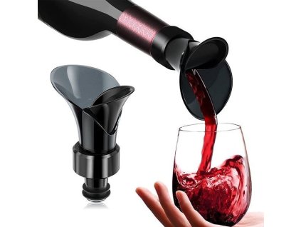 Nálevka  a zátka na víno