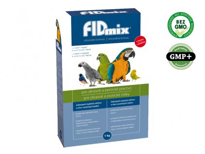 Minerálně vitaminové krmivo FIDMIX PRO OKRASNÉ A EXOTICKÉ PTACTVO 1kg