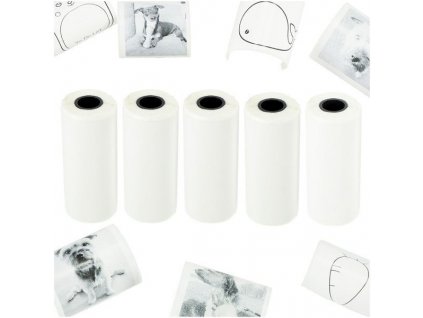 Štítky pro mini termotiskárny  samolepící 5,7cmX4,5m 5 Ks