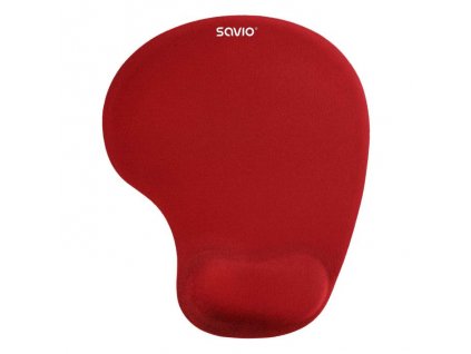 Podložka pod myš - gelová, červená, SAVIO MP-01R