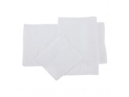 Sada 3 ks ručníků bílá