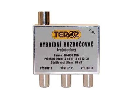 Rozbočovač 4x hybridní širokopásmový TEROZ 106