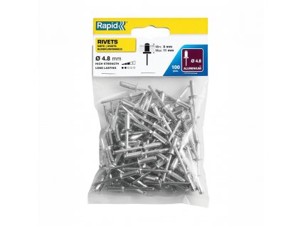 Nýty hliníkové Rapid 4,8x14 mm, 100 ks