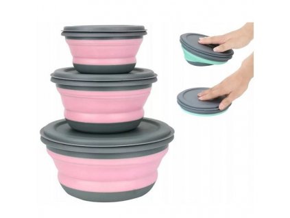 Kuchyňské misky 3ks skládácí silikonové
