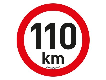 Samolepka omezení rychlosti  110 km/h reflexní (200 mm)
