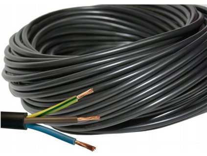 Kabel 3x1,5mm2 H05VV-F (CYSY3x1,5mm) černý, balení 100m