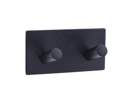 Věšák 2 háčky černá samolepicí  AWD1761