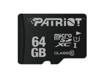 Paměťová karta PATRIOT micro SDHC 64GB UHS-I bez adaptéru