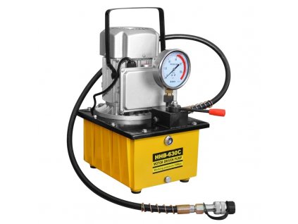 Elektrická hydraulická pumpa s tlakoměrem, jednostupňová, 20 bar - HHB-630C