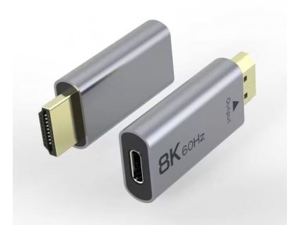 Adaptér USB-C na HDMI 8k@60Hz, 4k@144Hz, hliníkové pouzdro