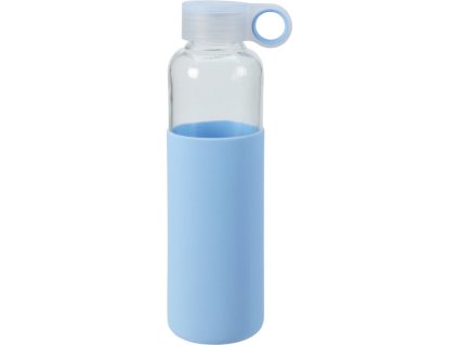 Láhev na nápoje skleněná s obalem 550 ml modrá
