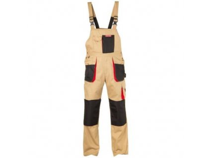 Kalhoty montérkové s laclem, béžové, S, LAHTI PRO
