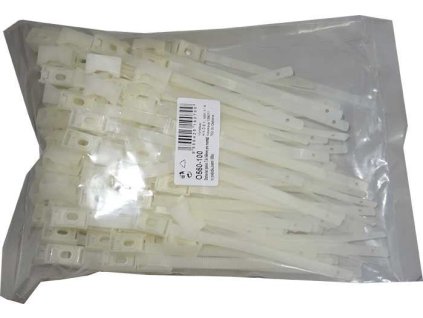 Stahovací páska 7,5x165mm pro montáž na podložku, balení 100ks