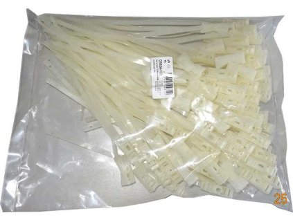 Stahovací páska 7,5x285mm pro montáž na podložku, balení 100ks