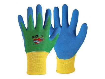 Dětské povrstvené rukavice DRAGO modré, v. 05"