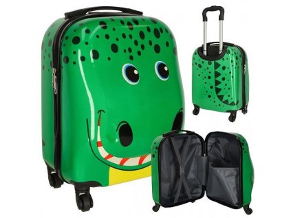 Dětský cestovní kufr na kolečkách, krokodýl