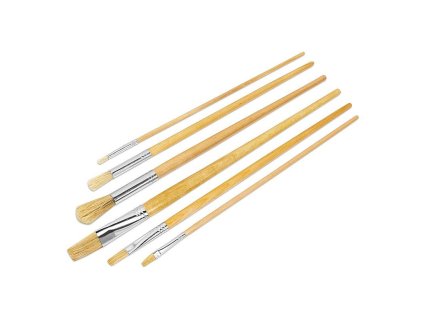 Sada štětců, kulaté+ploché 6ks MIX (kulatý 2,6,10 plochý 4,8,12)