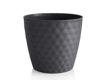 Květináč Ruby mat recyklovaný 36cm antracit