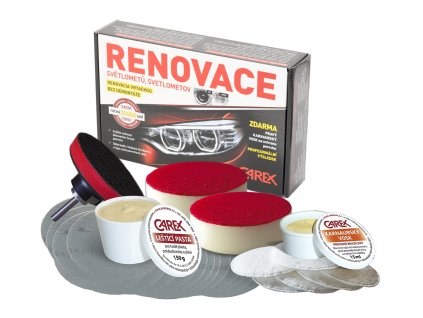 CAREX - sada na RENOVACI plastových světlometů (VELKÁ)