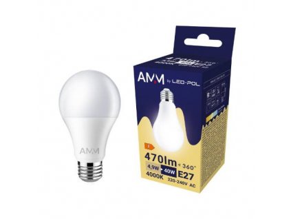 Žárovka AMM-E27-A60-4,9W-DW