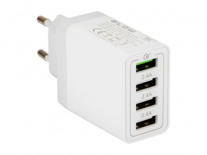 Adaptér USB BLOW 76-007, 230V/5VDC, QC