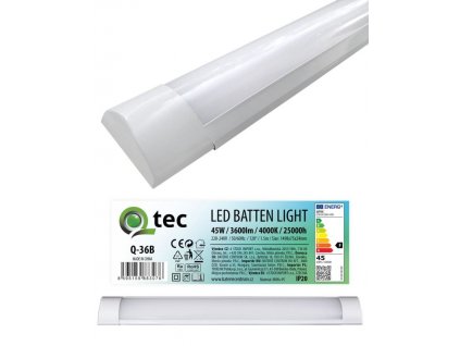 Lineární svítidlo LED 45W 1510x75x25mm denní bílé, QTEC