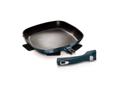 Grilovací pánev s mramorovým povrchem 28 cm, odnímatelná rukojeť Aquamarine Edition