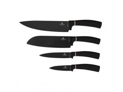 Sada nožů s nepřilnavým povrchem 4 ks Black Rose Collection