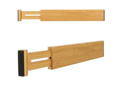 Nastavitelný organizér do zásuvky bambusový 56x6x1,5cm 1 ks