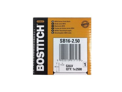Hřebíčky Bostitch SB16-64mm pozink, 2500ks(FN1664)