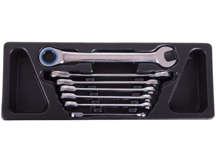 Ráčnové očkoploché ve výplni do dílenského vozíku, 7 dílů - LIACK384018