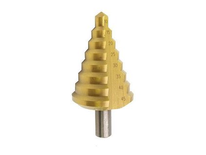 Vrták do kovu stupňovitý SD41, 10-45 mm, TiN, HSS