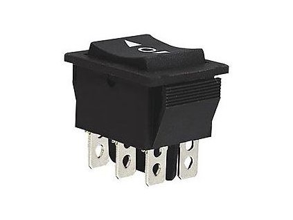 Tlačítko kolébkové KCD2-223, (ON)-OFF-(ON) 250V/10A 2P I-0-II