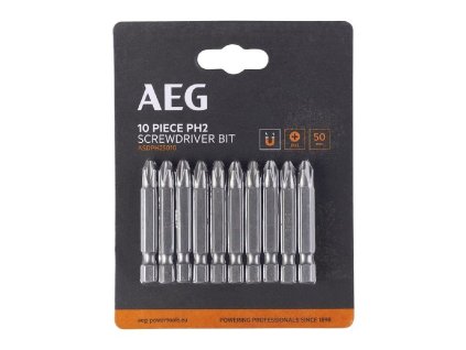 Šroubovací bit PH2 50mm AEG, sada 10ks