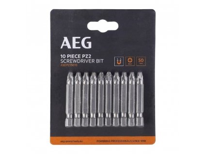 Šroubovací bit PZ2 50mm AEG, sada 10ks