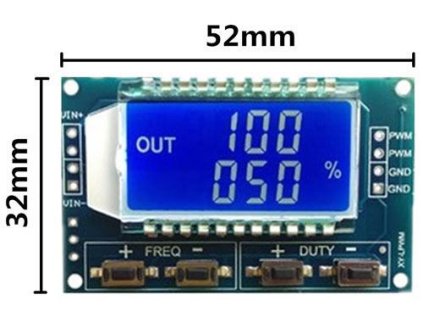 PWM generátor 1Hz - 150kHz s LCD displejem