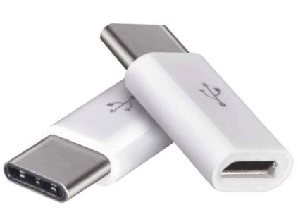Redukce USB micro -  USB C -bílá