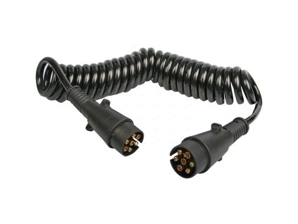 Propojovací kabel spirálový 2 x 7-pin, 7 x 1 mm, PVC koncovky, MULTIPA