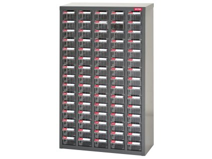 Galvanizovaný kovový organizér pro dílenský materiál a díly s 75 zásuvkami - ST1-575