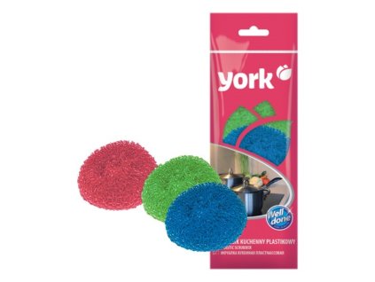 Drátěnka plast 3ks 36g  YORK